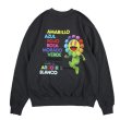 画像1: unisex   Sun Flower Cartoon Printing Sweatshirts Rainbow Letter Logo Hip Hop Rapper Hoodies Cotton Long Sleeve Pullover ユニセックス 男女兼用サンフラワーコミックトレーナー　セーター　プルオーバー (1)