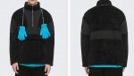 画像6: men and women street embroidery contrast color loose lamb hair zipper stand-up collarLamb Wool jacket  ユニセックス 男女兼用オーバーサイズラムウールコントラストカラーフリースジップアップ ジャケット ブルゾン (6)