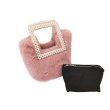 画像2: Woman’s pearl  Fur Tote Bag handbag　フェイクファー パールハンドル トートバッグ　 (2)