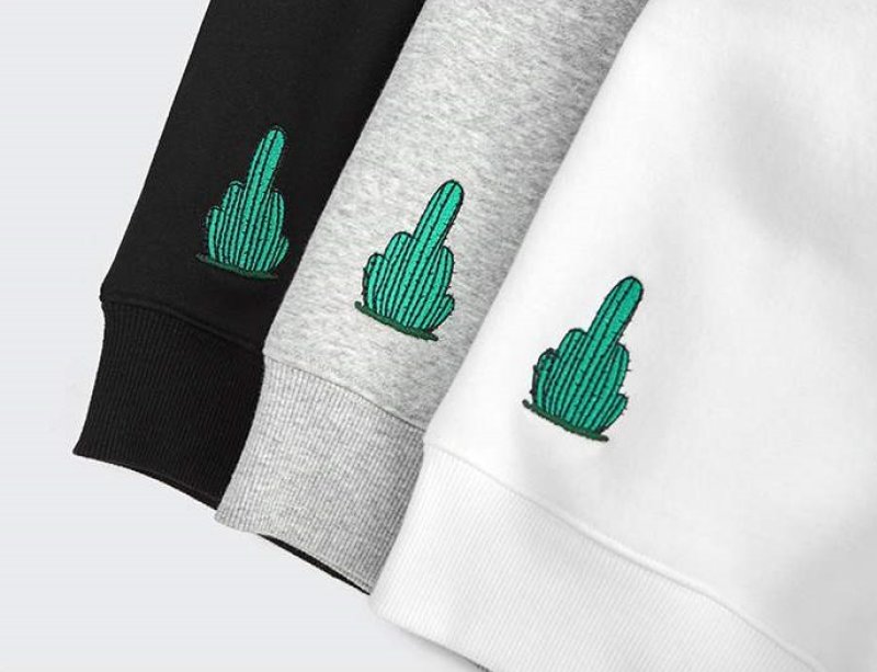 画像10: unisex Cactus Miles Roy Logo Foam Font Casual Sweater  ユニセックス 男女兼用サボテンスマイリー スマイルプリントトレーナー セーター プルオーバー (10)