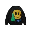 画像1: unisex Cactus Miles Roy Logo Foam Font Casual Sweater  ユニセックス 男女兼用サボテンスマイリー スマイルプリントトレーナー　セーター　プルオーバー (1)