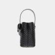 画像6: Woman’s  woven lace-up portable bucket bag　レザーメッシュポータブルバケットバッグトートバッグ (6)