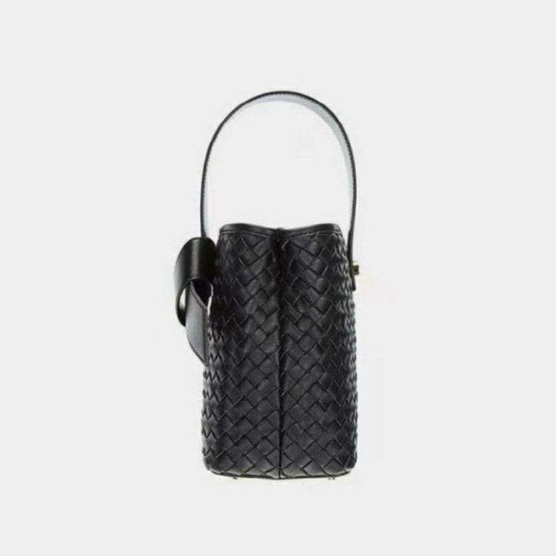 画像6: Woman’s  woven lace-up portable bucket bag レザーメッシュポータブルバケットバッグトートバッグ (6)