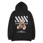 画像1:  Unisex bear graffiti oversize hooded sweater Hoody Sweatshirts  ユニセックス 男女兼用ベアー熊グラフィックプリントフーディーパーカー (1)