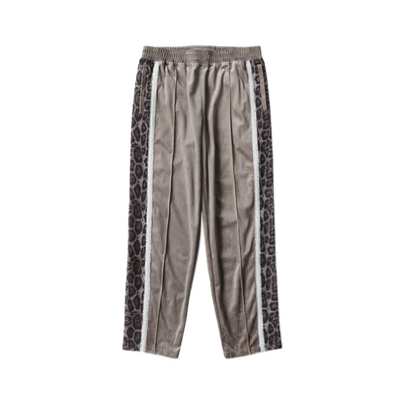 画像1: Leopard Sideline Pants ユニセックス 男女兼用  ベロア ベルベット ヴェルベット サイドライン ヒョウ柄 レオパード パンツ (1)