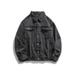 画像2: men and women youth trend graffiti loose denim jacket  ユニセックス 男女兼用グラフィック ペイント デニムジャケット Gジャン (2)