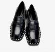 画像7: women's pearl low-heel loafers pump Shoes    フラットレザーパールローヒール ローファー パンプス   シューズ  (7)
