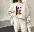 画像4: Women's  DISNEY MINNIE AND MICKEY MOUSE Fleece Lamb Hair Pulloverミッキー ＆ ミニー 長袖  フリース モコモコ ファー トレーナー プルオーバー　 (4)