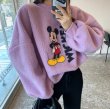 画像6: Women's  DISNEY MINNIE AND MICKEY MOUSE Fleece Lamb Hair Pulloverミッキー ＆ ミニー 長袖  フリース モコモコ ファー トレーナー プルオーバー　 (6)