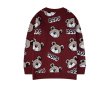 画像6: men and women bear cartoon sweater Pullover   ベアー 熊編み込みセーター ユニセックス 男女兼用 (6)