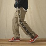 画像5: loose street straight wide-leg trousers casual sports pants  ユニセックス男女兼用 ハート＆ロゴルーズストリートワイドレッグパンツ (5)