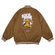 画像1: SENSELESS bear padde Embroidery baseball uniform jacket  men and women Stadium jumper  ユニセックス 男女兼用 SENSELESS ベア刺繍スタジアムジャンパー  ジャケット  ブルゾン スタジャン (1)