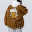 画像3: SENSELESS bear padde Embroidery baseball uniform jacket  men and women Stadium jumper  ユニセックス 男女兼用 SENSELESS ベア刺繍スタジアムジャンパー  ジャケット  ブルゾン スタジャン (3)