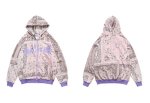 画像6: Paisley zip-up hoodie Hooded sweater  Parker Trainer  　ペイズリー柄ジップアップパーカー フー ディ　スエット　男女兼用　 (6)
