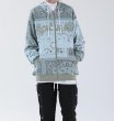 画像10: Paisley zip-up hoodie Hooded sweater  Parker Trainer  　ペイズリー柄ジップアップパーカー フー ディ　スエット　男女兼用　 (10)
