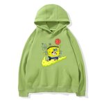 画像12: SpongeBob Hooded sweater loose hood  Parker Trainer  スポンジボブ　ロゴフーディパーカー　スエット　男女兼用　 (12)