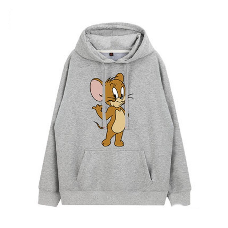 画像2:  Unisex Jerry Mouse printing Hoody Sweatshirts   ユニセックス男女兼用トム＆ジェリートムとジェリーフーディーパーカー (2)