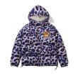 画像2: men and women leopard print bear jacket down jacket  ユニセックス 男女兼用ヒョウ柄レオパード＆ベア クマ ダウンコートジャケット ブルゾンスタジャン (2)