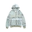 画像1: Paisley zip-up hoodie Hooded sweater  Parker Trainer  　ペイズリー柄ジップアップパーカー フー ディ　スエット　男女兼用　 (1)