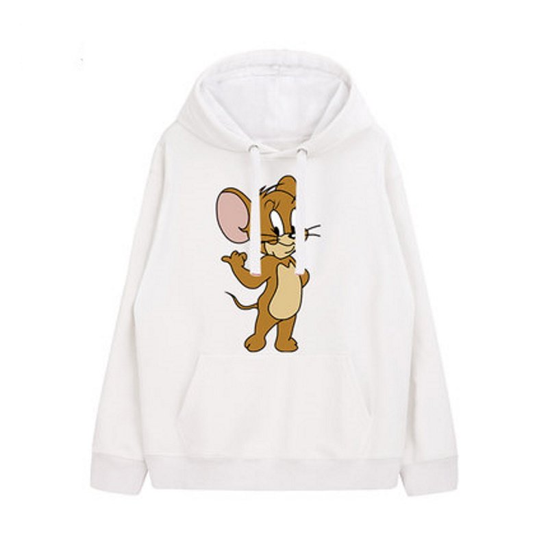 画像4:  Unisex Jerry Mouse printing Hoody Sweatshirts   ユニセックス男女兼用トム＆ジェリートムとジェリーフーディーパーカー (4)