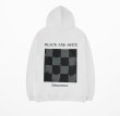 画像2:  Unisex Damier checkered pattern printing Hoody Sweatshirts   ユニセックス男女兼用ダミエ柄フーディーパーカー (2)