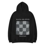 画像1:  Unisex Damier checkered pattern printing Hoody Sweatshirts   ユニセックス男女兼用ダミエ柄フーディーパーカー (1)