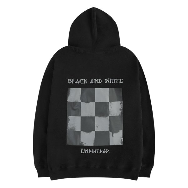 画像1:  Unisex Damier checkered pattern printing Hoody Sweatshirts   ユニセックス男女兼用ダミエ柄フーディーパーカー (1)