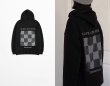 画像5:  Unisex Damier checkered pattern printing Hoody Sweatshirts   ユニセックス男女兼用ダミエ柄フーディーパーカー (5)