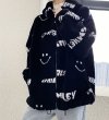 画像4: Women's  Smiley stand-up collar lamb fur coat スマイリー スマイルスタンドアップカラー シャーリングジャケット コート  (4)