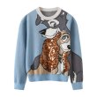 画像3: Lady and the Tramp Sequin sweater pullover  　わんわん物語 Lady and the Tramp 編み込みスパンコールセーター　プルオーバー (3)