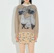 画像2: Lady and the Tramp Sequin sweater pullover  　わんわん物語 Lady and the Tramp 編み込みスパンコールセーター　プルオーバー (2)