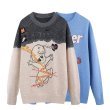 画像5: Casper joint blue knitted jacquard pullover  キャスパー アニメ編み込みセーター　プルオーバーセーター (5)