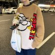 画像5: Popeye vintage print pullover Loose Sweater  ポパイ ヴィンテージ風 ルーズ  セーター 男女兼用　ユニセックス (5)