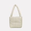 画像4: square soft leather down Tote shoulder Bag  ソフトレザーダウントートショルダーバッグ (4)