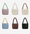 画像6: square soft leather down Tote shoulder Bag  ソフトレザーダウントートショルダーバッグ (6)