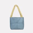 画像1: square soft leather down Tote shoulder Bag  ソフトレザーダウントートショルダーバッグ (1)