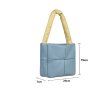 画像12: square soft leather down Tote shoulder Bag  ソフトレザーダウントートショルダーバッグ (12)