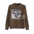 画像2: Bugs Bunny cartoon round neck sweater pullover  　バッグスバニー 編み込みセーター プルオーバー (2)