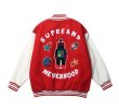 画像2:  street style baseball uniform jacket  men and women Stadium jumper woolen jacket ユニセックス 男女兼用ロボット刺繍スタジアムジャンパー  ジャケット  ブルゾン スタジャン ヒップホップ (2)