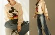 画像2: off-white hollowed out Mickey Mouse pattern sweater pullover  　ミッキーマウス ミッキー セーター プルオーバー (2)