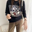 画像6: Bugs Bunny cartoon round neck sweater pullover  　バッグスバニー 編み込みセーター プルオーバー (6)