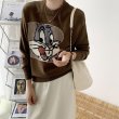 画像7: Bugs Bunny cartoon round neck sweater pullover  　バッグスバニー 編み込みセーター プルオーバー (7)