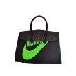 画像1: NK Neon Logo Birkin style tote bag Messenger bag ユニセックス ネオン 蛍光 ペイント キャンバストートバック (1)