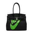 画像2: NK Neon Logo Birkin style tote bag Messenger bag ユニセックス ネオン 蛍光 ペイント キャンバストートバック (2)