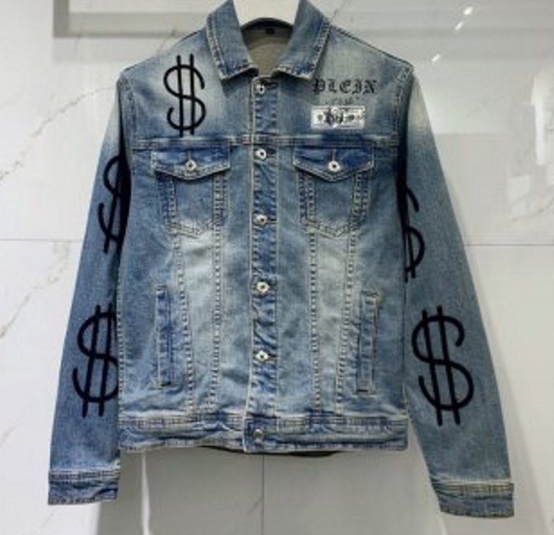 画像5: Unisex new print bear skull Denim G Jean jacket ユニセックス 男女兼用ベア&スカル刺繍デニムGジャン  ジャケット  ブルゾン ヒップホップ (5)