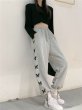 画像4:  Unisex butterfly design high waist casual pants Sweat Pants  Jogger pants   バタフライ 蝶 スウェットパンツ ジョガーパンツ  ユニセックス 男女兼用  (4)