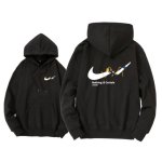 画像2: 24 Broken swoosh Sweat Hoody Sweatshirts ブロークンスウォッシュフーディーパーカー 男女兼用 ユニセックス (2)