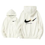 画像1: 24 Broken swoosh Sweat Hoody Sweatshirts ブロークンスウォッシュフーディーパーカー 男女兼用 ユニセックス (1)