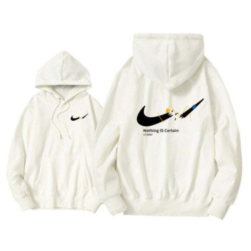 画像1: 24 Broken swoosh Sweat Hoody Sweatshirts ブロークンスウォッシュフーディーパーカー 男女兼用 ユニセックス (1)