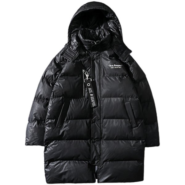 画像1: unisex Back logo Long Down Jacket  ユニセックス 男女兼用バックロゴ  ロングダウン ジャケット  (1)